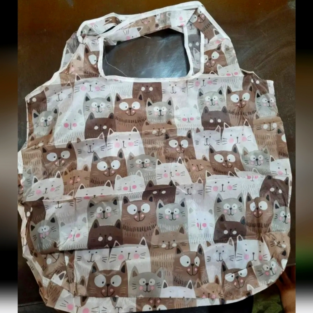 1pc Kitten Print Fashion Tote Bag- Large Capacity, Foldable,Reusable. - Picture 3 of 5